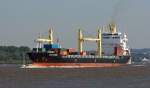 St�ckgut- und Mehrzweckfrachter 'CCNI CARIBE' passiert L�he am 19.09.2009