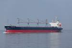 Containerschiffe Iris Sky am 26.4.2009 irgendwo zwischen Cuxhaven und Helgoland.