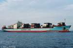 Containerschiffe Die Leda Maersk auf der Elbe bei L�he-Sand.