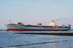 Containerschiffe Die sch�ne Karen Maersk auf der Elbe bei L�he-Sand.