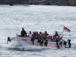 Helgoland B�rteboot 'CLAUDIA' in voller Fahrt; 090827