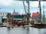 Stralsund alte Slipanlage der ehm. Strahl-Werft am Rande des Stralsunder Stadthafens, 11.07.09