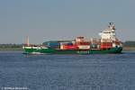 Feeder die Uranus auf der Elbe bei L�he-Sand am 10.07.06.