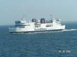 Scandlines MS Deutschland am 9.8.2004 auf der Vogelfluglinie auf dem Weg von R�dby Havn nach Puttgarden.
