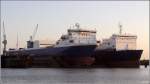 Die NORSTREAM (IMO 9186194) und die TOR MINERVA (IMO 7430735) ...