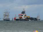 Wasser- und Schifffahrtsverwaltung Die Arkona von der K�stenwache auf der Hansesail 2005 in Rostock. Das Schiff wurde erst am 2.4.2005 in Dienst gestellt, war also noch ganz neu.