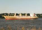 K�hlschiffe Hamburg 97 - CROWN JADE(10342DWT) hat Hamburg eine Ladung Bananen gebracht und l�uft nun wieder aus mit seinen K�hlcontainern. 
1997 gebaut und im Moment, also heute am 24.2.07 von Valparaiso,Chile nach Sheerness UK unterwegs.
