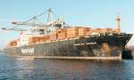 Containerschiffe Hamburg i den 90ern, FRANKFURT EXPRESS ist 1981 gebaut,287m lang, 51540 twd Tragf�higkeit u 23kn schnell. Immer noch im Dienst.