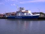 Das K�stenwachboot EIDER,festgemacht im Hafen von B�sum,Juni 2008  ...
