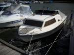 Motorboot Taurus im kleinen Hafen von Martinshafen auf R�gen.  ...