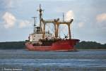 Die Pioner Kazakhstana auf der Elbe bei L�he-Sand am 08.10.09. ...