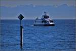 Katamaran Ferdinand im Anflug auf Konstanz bei sch�nstem Winterwetter. (November ...