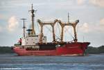 Die Pioner Kazakhstana auf der Elbe bei L�he-Sand am 08.10.09. ...