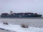 APL Poland auf der Elbe. Aufgenommen am 10.01.10.  ...