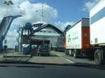 Einfahrt in den Laderaum der FS Tycho Brahe am 03.09.07 ...