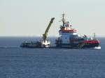 Neuwerk (IMO-9143984;L=78;B=18mtr) ist schon Fr�hmorgens im Bereich Cuxhaven unterwegs;090901  ...
