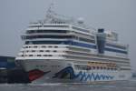 Die AIDAblu Flagge:Italien Heimathafen:Genua L�nge:252m Tonnage:71.100BRZ Geschwindigkeit:22 Knoten Besatzung:607 Passagiere:2174 ...