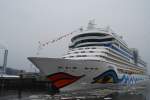 Das neue Schiff der Kussmundflotte die AIDAblu Flagge:Italien Heimathafen:Genua L�nge:252m ...