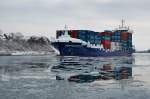 Nachdem sie die Schleusen in Kiel-Holtenau passiert hat, ist die KRISTIN SCHEPERS auf dem Nord-Ostsee-Kanal in Richtung Brunsb�ttel unterwegs (Aufnahme vom 30.01.10).