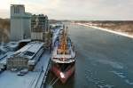 Die SIAM TOPAZ liegt am Kieler Nordhafen (Aufnahme vom 30.01.10).