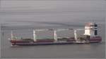 Die 2006 gebaute AMSTELBORG (IMO 9333527) am 05.02.2010 Weser aufw�rts ...