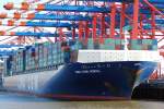 Die am Eurogate liegende CMA CGM Norma IMO-Nummer:9299812 Flagge:Frankreich L�nge:349.0m ...