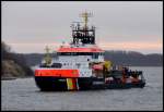 Die Arkona im Anlauf auf den D�nholm bei Stralsund.  ...