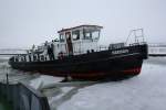 Eisbrecher Seeb�r vom WSA Magdeburg bahnt sich am 24.02.2010 mit ...