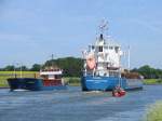 Frachtschiff-Begegnung auf dem NOK: ...  Volkmar D�ring 11.06.2010