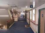 Der Hauptgang auf Deck 7 an Bord des MS Trelleborg ...