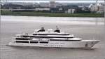 Die 2010 bei L�rssen gebaute Megayacht KATARA (ex CRYSTAL) ist ...