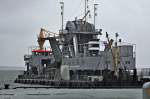 Eimerkettenbagger Heinrich Hirdes im Frankenhafen von Stralsund am 09.09.2010  ...