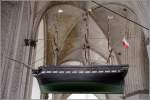 In der St. Marienkirche in Rostock h�ngt dieses Votivschiff. 16.06.2011 ...