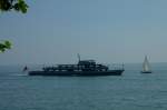 MS Konstanz, das Bodensee-Passagierschiff verkehrt seit 1964, hier bei der ...
