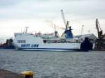 MS Galieusz auslaufend Swinem�nde am 06.10.2011  ...