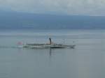 Die La Suisse auf dem Genfersee. Dieser Schaufelraddampfer wurde im ...