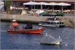 Das SAR-Boot mit dem Kennzeichen SR 33 ISN liegt am ...