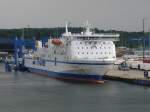 Travem�nde am 02.08.2008, F�hre Nils Dacke der TT-Line  ...