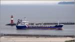 Die 2003 gebaute FJORD ONE (IMO 9280110) am 16.06.2011 einlaufend ...