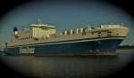 Finntrader Finnlines Schiff beim Einlaufen in Travem�nde Aufnahmedatum 11.05.2011  ...