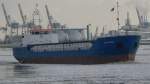 Frachtschiff Lady Clara am 10.2.2012 in der Elbe.  ...