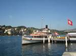 Die DS Unterwalden hat am 4.8.2007 soeben in Luzern angelegt. ...