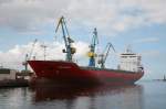 Containerschiff King Bruce ankert in Wismar. 06.04.2008  ...