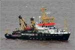 Die 1987 gebaute ATAIR (IMO 8521426) ist ein Vermessungs-, Wracksuch- ...