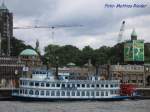 Ein Mississippi- Dampfer als Rundfahrte-Schiff im Hamburgerhafen am 04.08.08 in ...
