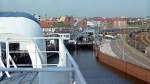 Trelleborg Ankunft im F�hrhafen Trelleborg, Juli 1994