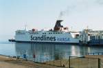 Passagier- und RoRo-Frachtschiffe (F�hren) Das F�hrschiff 'Sassnitz' der Scandlines im Hafen von Sassnitz/Mukran im Fr�hjahr 2007
