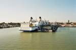 Passagier- und RoRo-Frachtschiffe (F�hren) Das F�hrschiff 'Peter Pan' der TT-Line im Hafen von Trelleborg am 15.05.2008