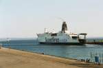 Passagier- und RoRo-Frachtschiffe (F�hren) Das F�hrschif 'Trelleborg' der Scandlines im Hafen von Sassnitz/Mukran Fr�hjahr 2007
