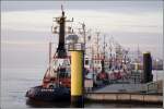 Bremerhaven Die Schlepperpier an der Weser ist am 27.12.2008 voll belegt.